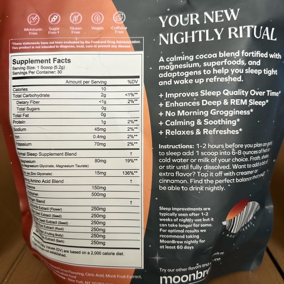 Moonbrew nightine superfoods rest relax refresh herbal supplement!  All 3! - Picture 6 of 7